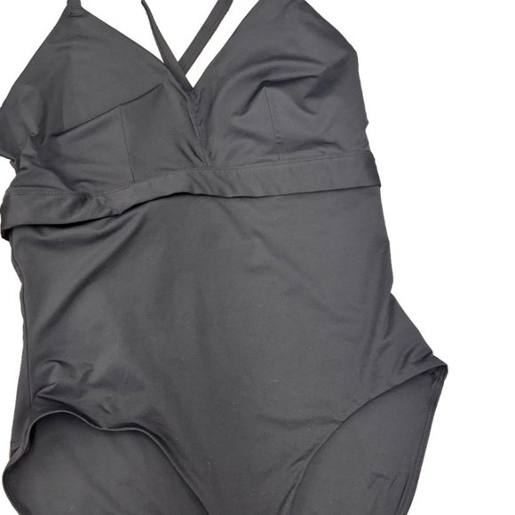 Spanx Cut-Out / HIgh Waist Swimsuit Black Women's Size 3 XL - Picture 9 of 11